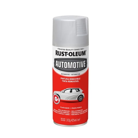 Rust-Oleum - Pintura En Spray Automotive Removible Plata Mate 312 G