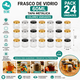 thumbnail image 3 of Frasco de Vidrio 60 ml Hexagonal con Tapa Metálica Colores Variados Pack de 24 Unidades, 3 of 3