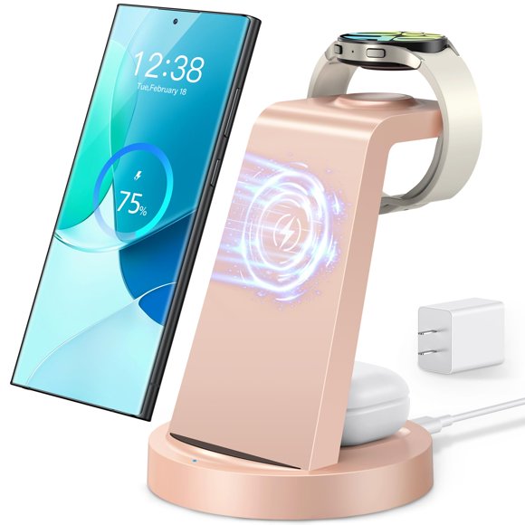 Cargador inalámbrico Knild 3 en 1 para dispositivos Samsung