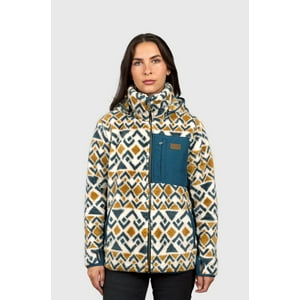 Chaqueta Shaggy Waves Print Mujer Falcone