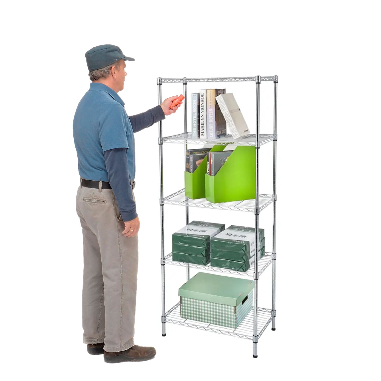 Estante 60x35x150 Cm Acero Cromado Prochef. Capacidad 200 Kg