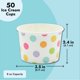 thumbnail image 5 of Vasos de papel para helado con diseño de panda azul, 8 onzas, 50 unidades, lunares, 5 of 9