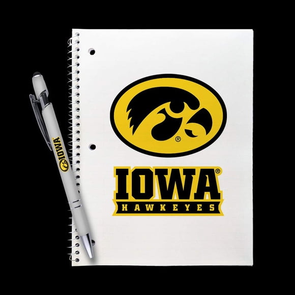 Set de regalo con bolígrafo de felicitación Iowa Haweyes, cuaderno en espiral, 8 x 10.5 pulgadas