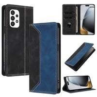 Funda Foxdock Para Samsung Galaxy A33 De Cuero Premium Bicolor Con Ranuras Rfid, Carcasa Tipo Billetera Antigolpes Y Soporte Plegable