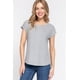 thumbnail image 1 of Top Corto De Punto Acanalado Con Cuello Dolman, 1 of 5