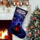 thumbnail image 1 of Miles Morales Tema: Calcetines de Navidad, fino lino blanco para colgar en escaleras y chimenea, decoración navideña para el hogar, regalo de Navidad. 45cm × 32cm, 1 of 5