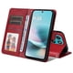 thumbnail image 5 of Funda Billetera para Motorola Moto G100 5G 2025 con Porta Tarjetas y Soporte Ajustable Rojo, 5 of 5
