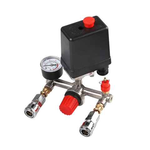 Ioensy - Interruptor De Presión Para Compresor De Aire Control De Interruptor De Regulación De Voltaje Duradero Con Adaptador