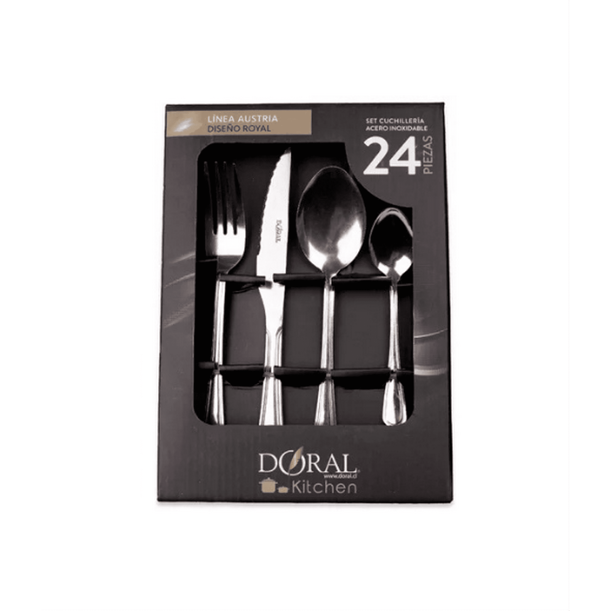 Genérico - Cuchillería Plateado Doral Color