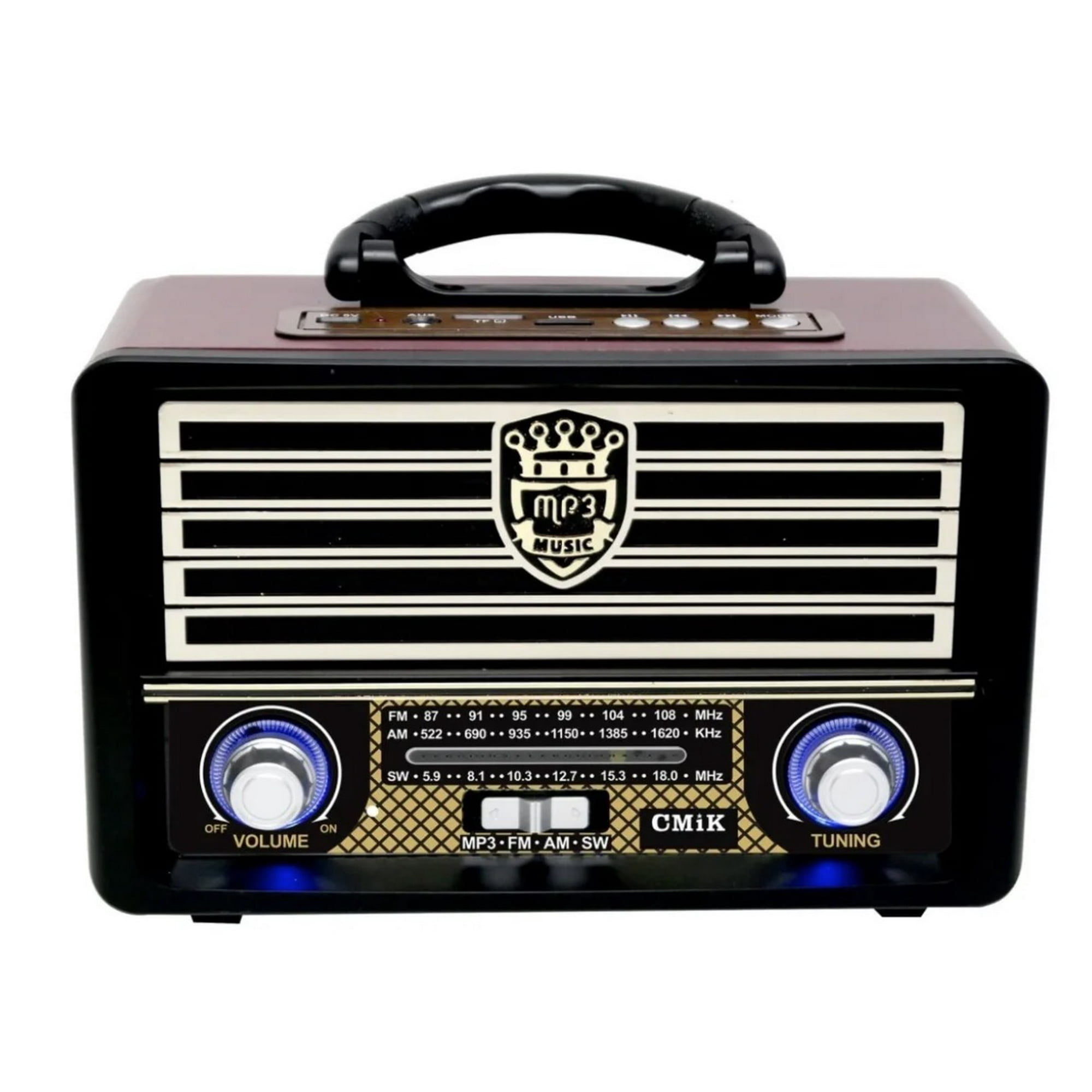 Tomasstore - Radio Portatil Mini Retro Vintage Usb Sd Mp3