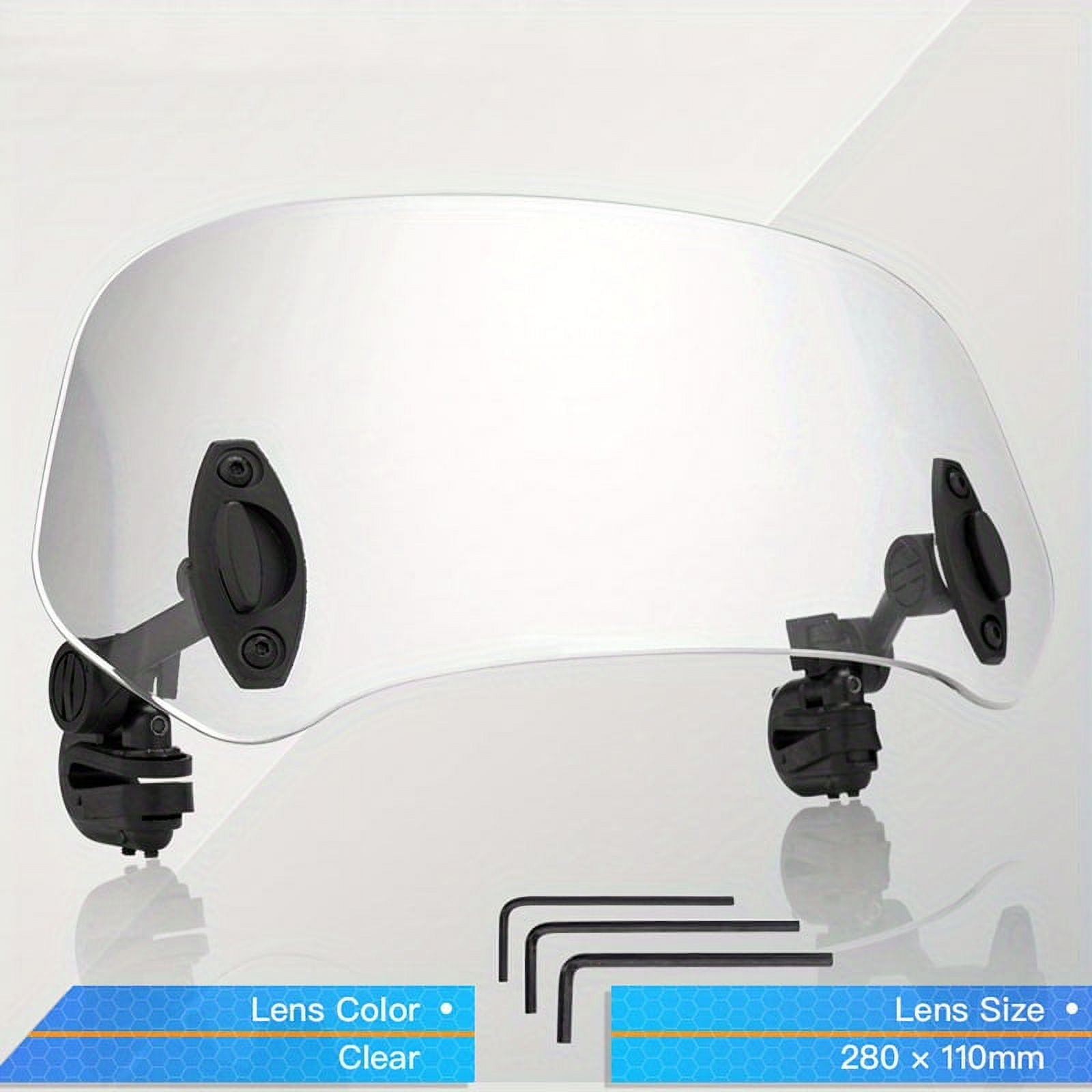 Motorcycle Windshield Extension - Universal Adjustable Clip-on ...
