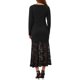 thumbnail image 3 of INSPIRE CHIC Vestido de Encaje para Mujer Formal Cola de Sirena Cuello Barco Manga Larga Invitada de Boda Vestido de Noche XL Negro, 3 of 6