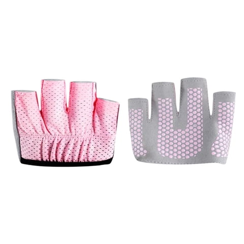 Magideal - Guantes De Medio , Guantes De Entrenamiento, Guantes De Gimnasio, Almohadillas De Agarre Para Ejercicio De Yoga Para Ejercicio , Rosado, M