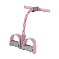 Ioensy - Banda De Resistencia De Pedal De 6 Tubos, Multifunción, Para Abdominales, Cuerda De Tensión, Color Rosa