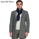 thumbnail image 2 of Bufanda clásica de invierno cálida para hombre - PoilTreeWing Bufanda larga con flecos suaves, 2 of 5