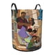 thumbnail image 2 of Amor Joven Cesta de lavandería de gran capacidad redonda con asa, bolsa para ropa sucia plegable, almacenamiento para dormitorio, baño y lavadero 44x35 cm, 2 of 6