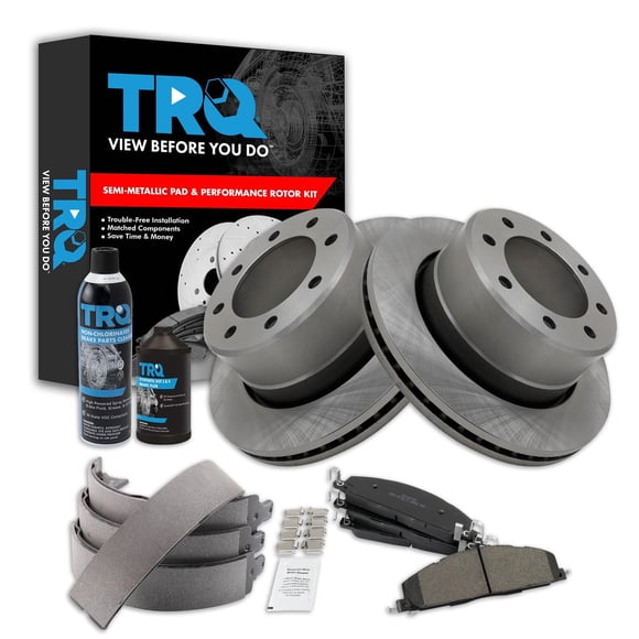 Kit de pastillas y discos de freno TRQ semimetálicos para Dodge Ram