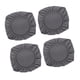 thumbnail image 4 of 4 piezas jacquard poliéster estiramiento boda cena silla asiento cubierta gris_l, 4 of 5