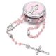 thumbnail image 4 of Collar de cuentas con forma de rosario SZQCZB Catholic para mujer, color rosa, 4 of 6