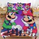 thumbnail image 1 of Super Mario 3-Piece Comforter Set for Bedroom Super Mario Bedding Set for Kids Adults Soft Microfiber Duvet Cover Set with Zipper Closure, 1 of 5