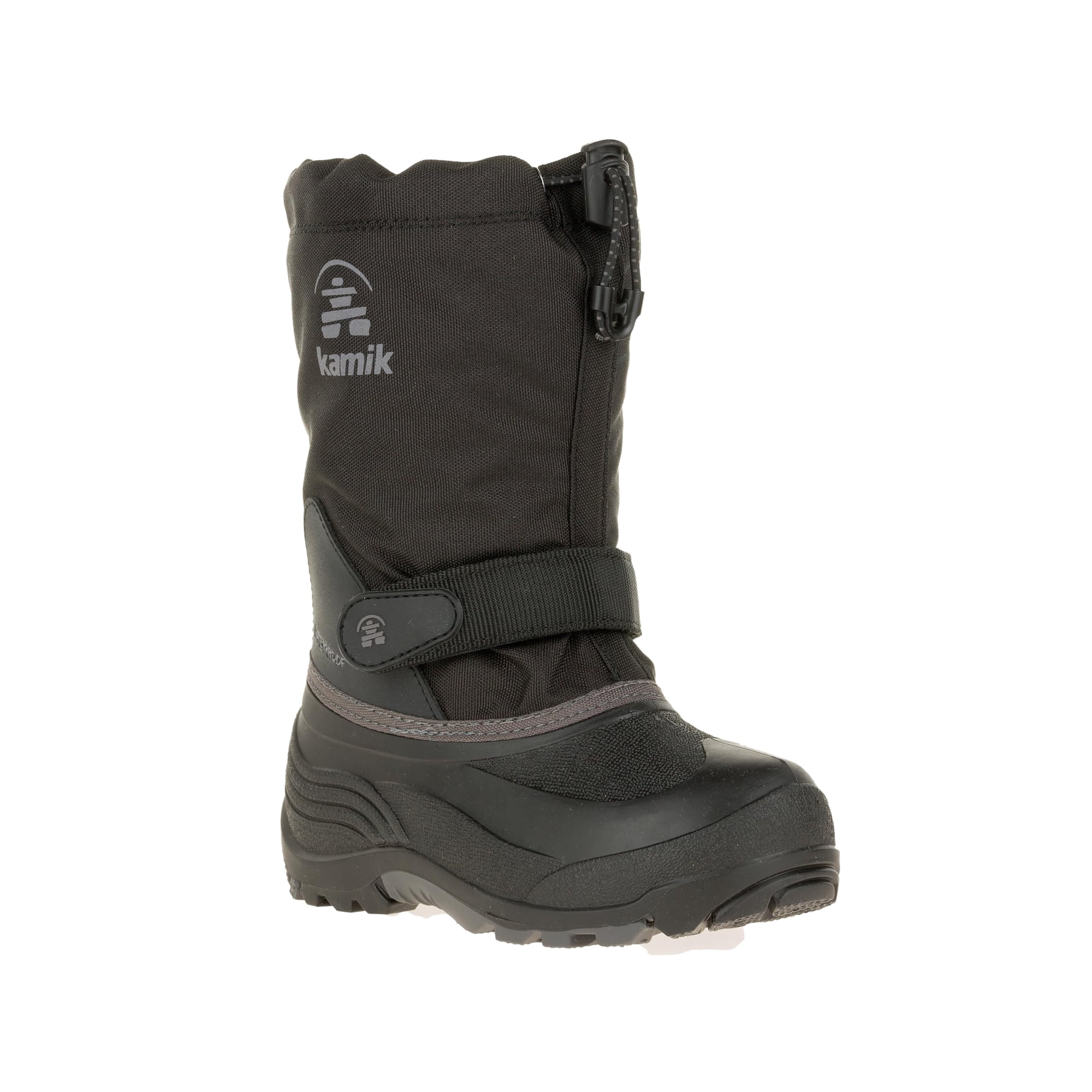 Botas De Nieve De Invierno Kamik Waterbug 5 Para Niños, Impermeables, Negras