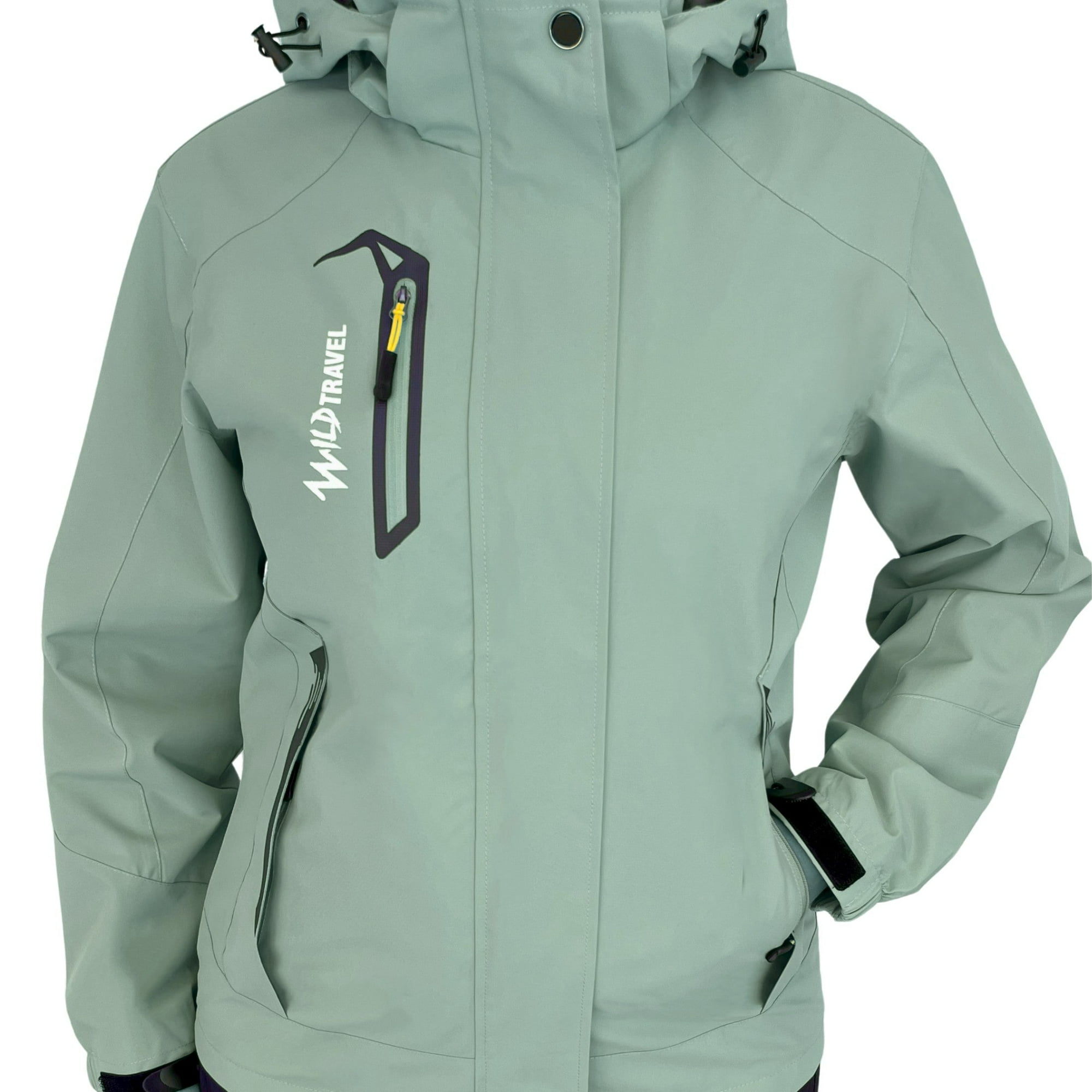 Wild Travel - Chaqueta Cortaviento Impermeable Premium Verde Mujer
