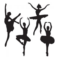 Rienda Libre Graphics - Decomural Ballet Dancers Ballerina Set Ws-33332