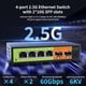 thumbnail image 2 of Conmutador de red SICSOLINK de 6 puertos 2.5Gb 4x2.5G RJ45 2x10G SFP+, 2 of 8