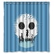 thumbnail image 1 of Cortina de ducha de calaveras de oscuridad completa, juego de cortina de baño con ganchos, tamaño 66 x 72 pulgadas, 1 of 3