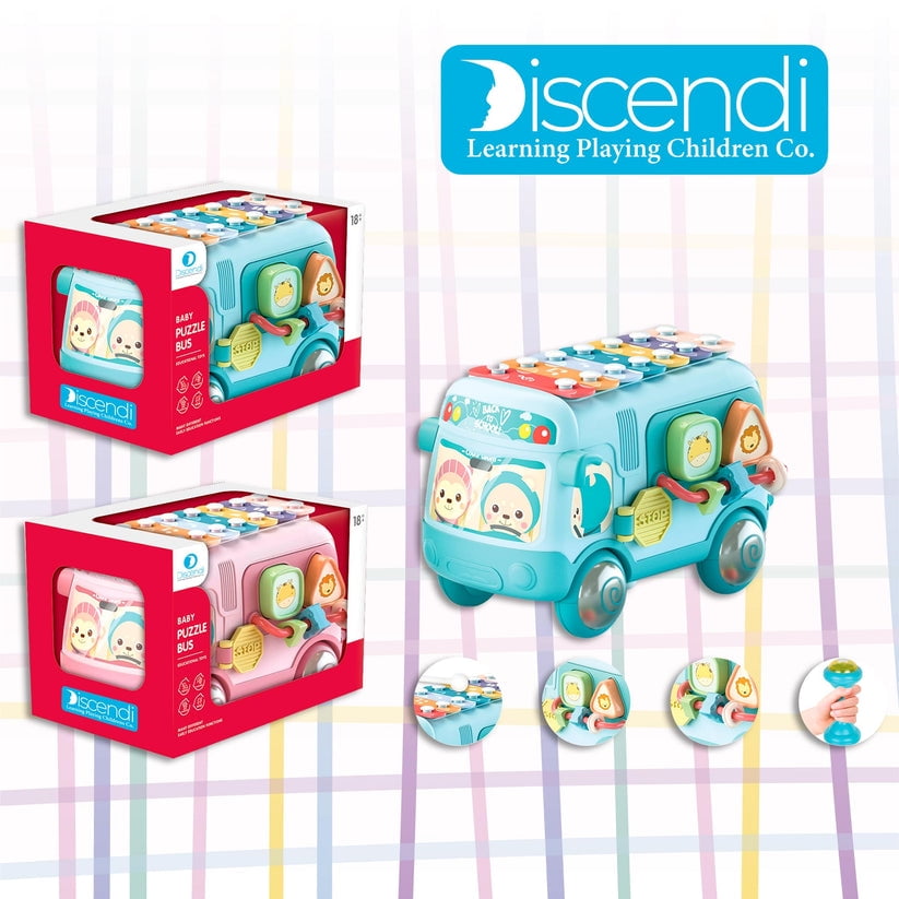 Discendi Children - Bus Xilofono Figuras De Encaje Y Cascabel
