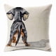 thumbnail image 1 of Funda Cojín Perro Salchicha Dachshund Espalda 45x45 Cm Blanco Animal, 1 of 1