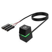 Magideal - Botón De Encendido Y Apagado Con Cables De 2 M, Accesorios Para Computadoras, Placa Base De Pc, Botón De Encendido, Interruptor Móvil De Escritorio, Interruptores Remotos Para El Hogar. Verde