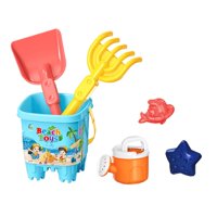 Magideal - Juego De Juguetes De Playa, Juguetes De Baño De Arena, Juguetes De Caja De Arena Montessori, Juego De Juguetes De Arena Plegable, Para Regalo De Niños Cubeta De Llenado 6