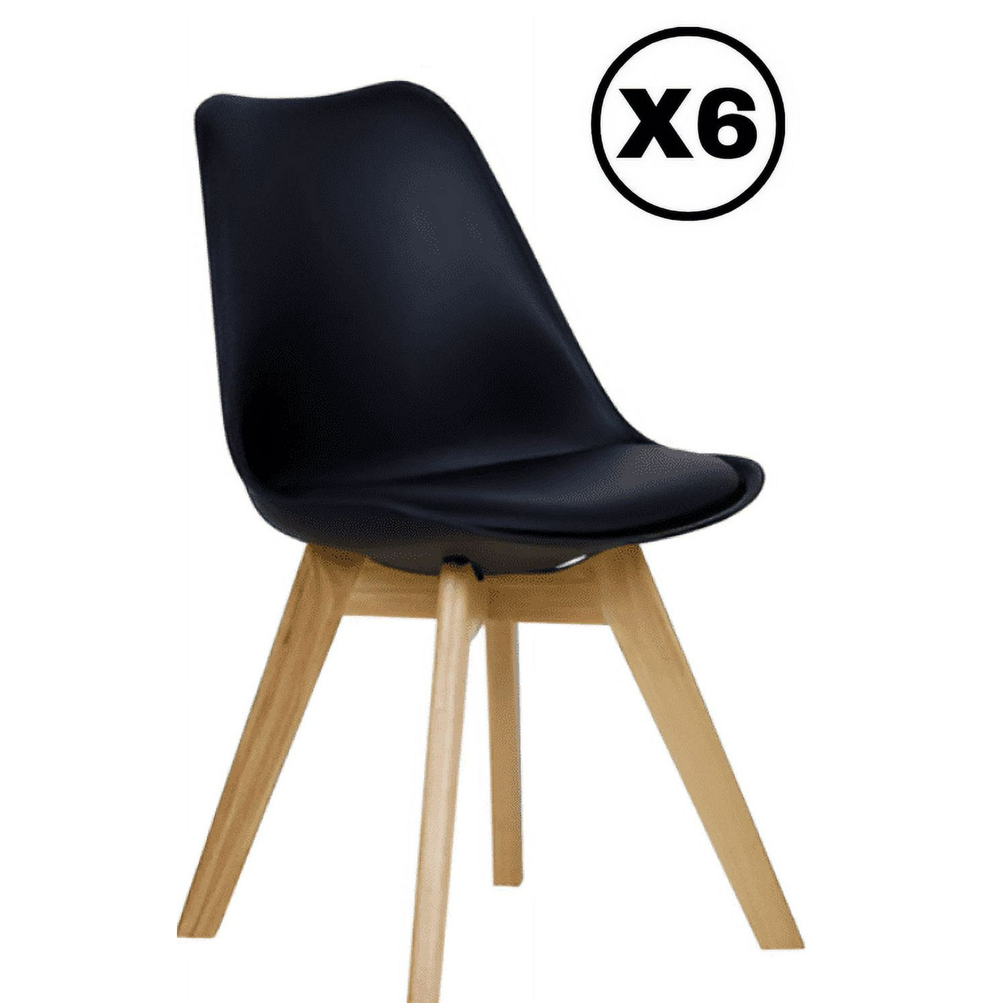 Moadchile - Pack 6 Sillas Tulip Negras