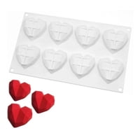 Genérico - Molde Corazón Diamante 3D Reposteria Chocolate 8 Cavidades