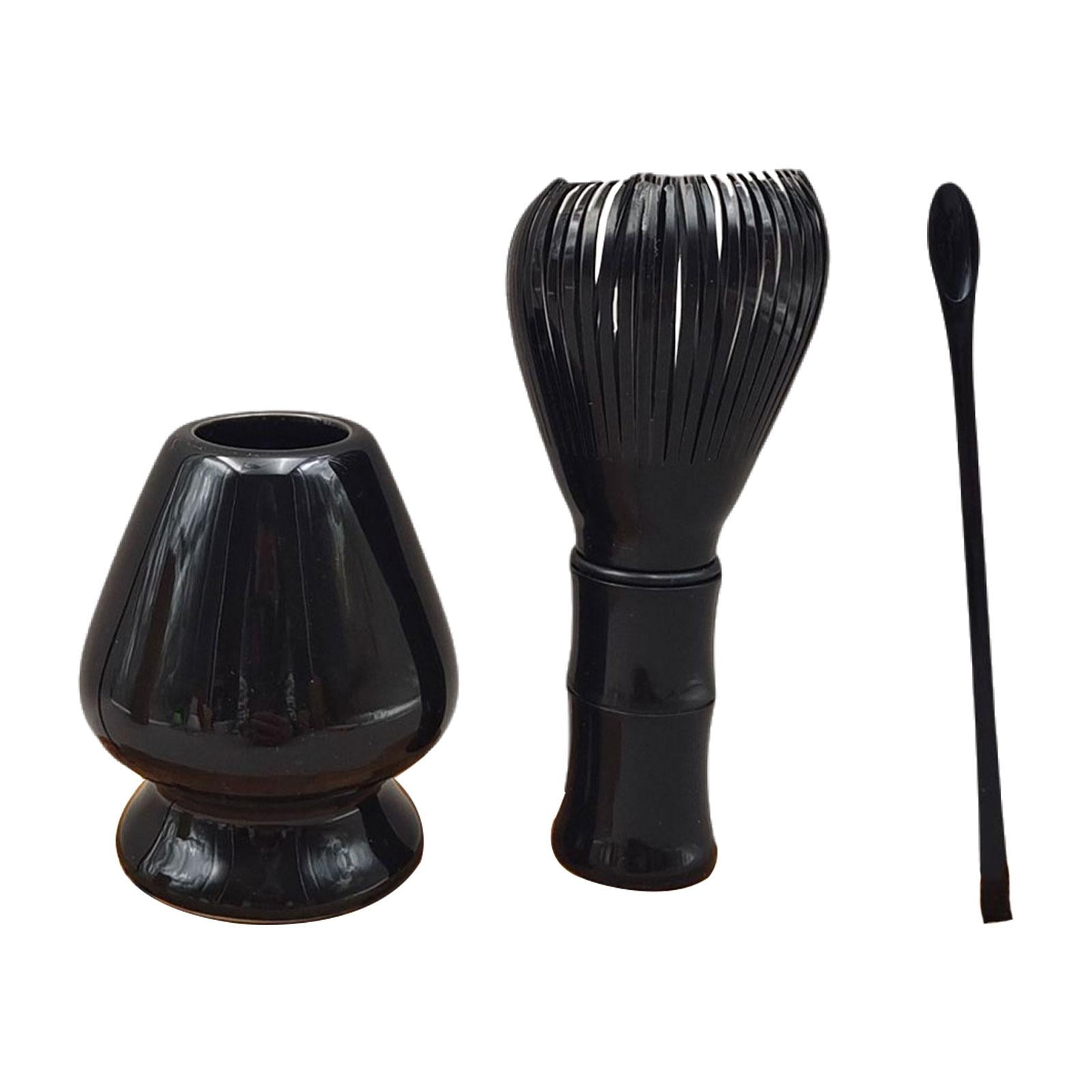 Bothyi - Juego De Batidores Matcha Japonés De 3 Uds, Tazón De Té Para Ceremonia Del Té, Comedor, Dormitorio, Negro