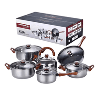 Genérico - Juego De Batería Olla 12 Piezas Acero Inoxidable