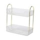 thumbnail image 4 of Cocina Debajo Del Fregadero Estante De Pie Organizador De Mostrador De Tocador Estante Para Lápiz Labial 2 Niveles Transparente, 4 of 5