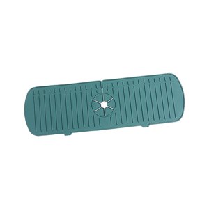 Bothyi - Protector Contra Salpicaduras Para Fregadero De Cocina, Protector Contra Salpicaduras De Agua, Estera De Protección, Estera De Secado, Verde, 45Cm
