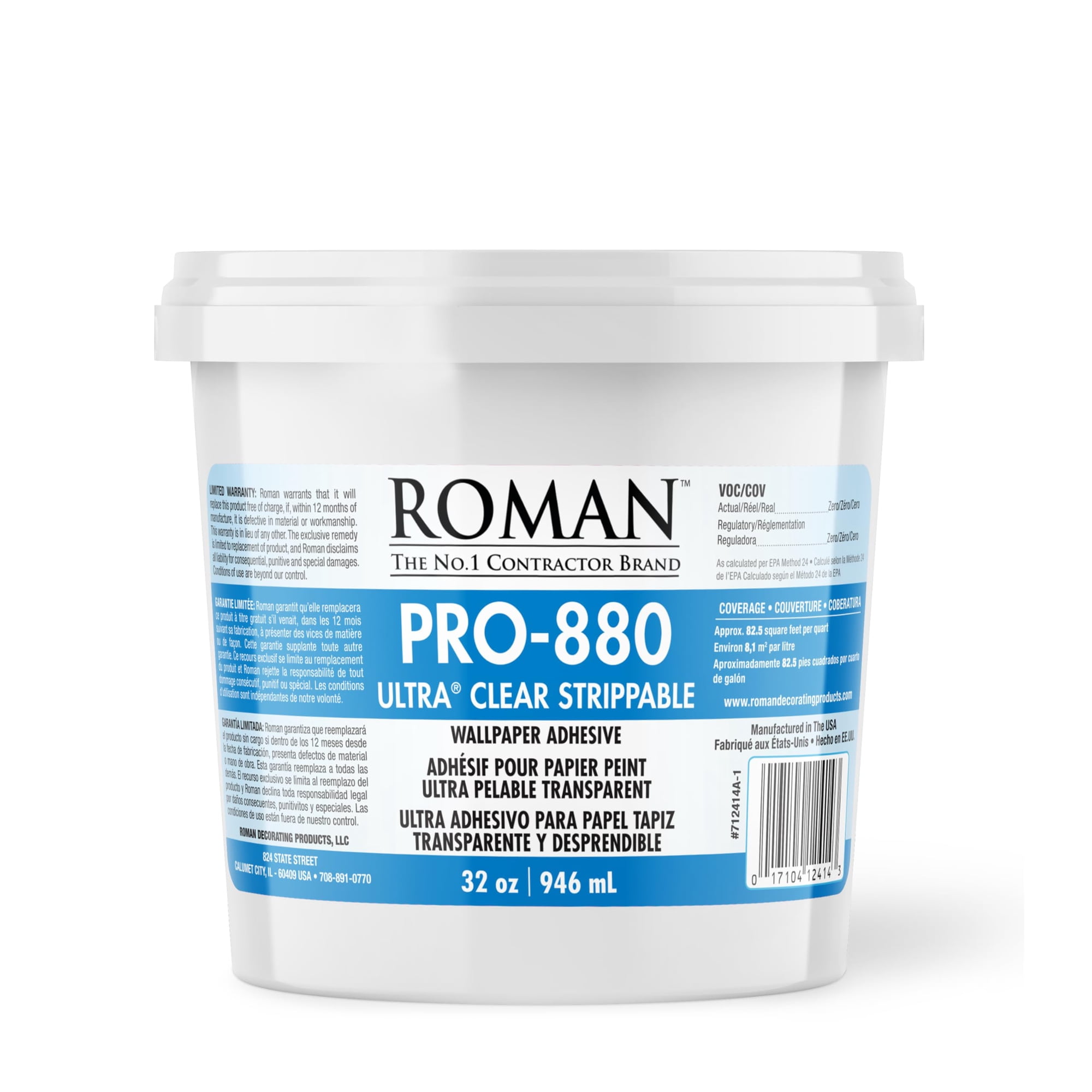 Adhesivo Para Papel Pintado Roman Ultra Clear Pro-880 946ml