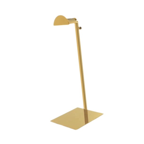 Soporte de exhibición para bolsos, soporte para bolsas de escritorio artesanal, soporte de arte moderno, estante para bolsos, estante de exhibición , Cabeza D dorada