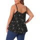 thumbnail image 3 of Agnes Orinda Women's Plus Size Tank Floral Ajustable Correa Espagueti V Cuello Sin Mangas Casual Verano Cami Tops 4X Negro, 3 of 6
