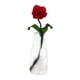 thumbnail image 4 of Flor En Miniatura Con Jarrón De Cristal Para Comedor, Sala De Estar, Escala 1/6, 1/12, Rosa Roja, 4 of 5