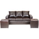 thumbnail image 2 of Living Emanuel 3 Cuerpos Y 2 Poufs - Cuero Sintético Pu Café Moro, 2 of 6