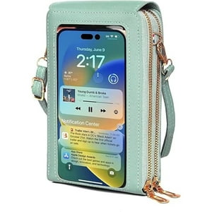 Veat00L - Crossbody De Mujer, Bolso Para Teléfono Con Pantalla Táctil, Cartera Para Teléfono Móvil Con Cremallera De 2 Capas, Bolso Monedero Con Ranura Para Tarjetas De Crédito
