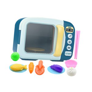 Bothyi - Juguetes De Horno De Microondas Para Niños Con Luces Y Sonidos Para Niñas, Niños, Niños, Azul