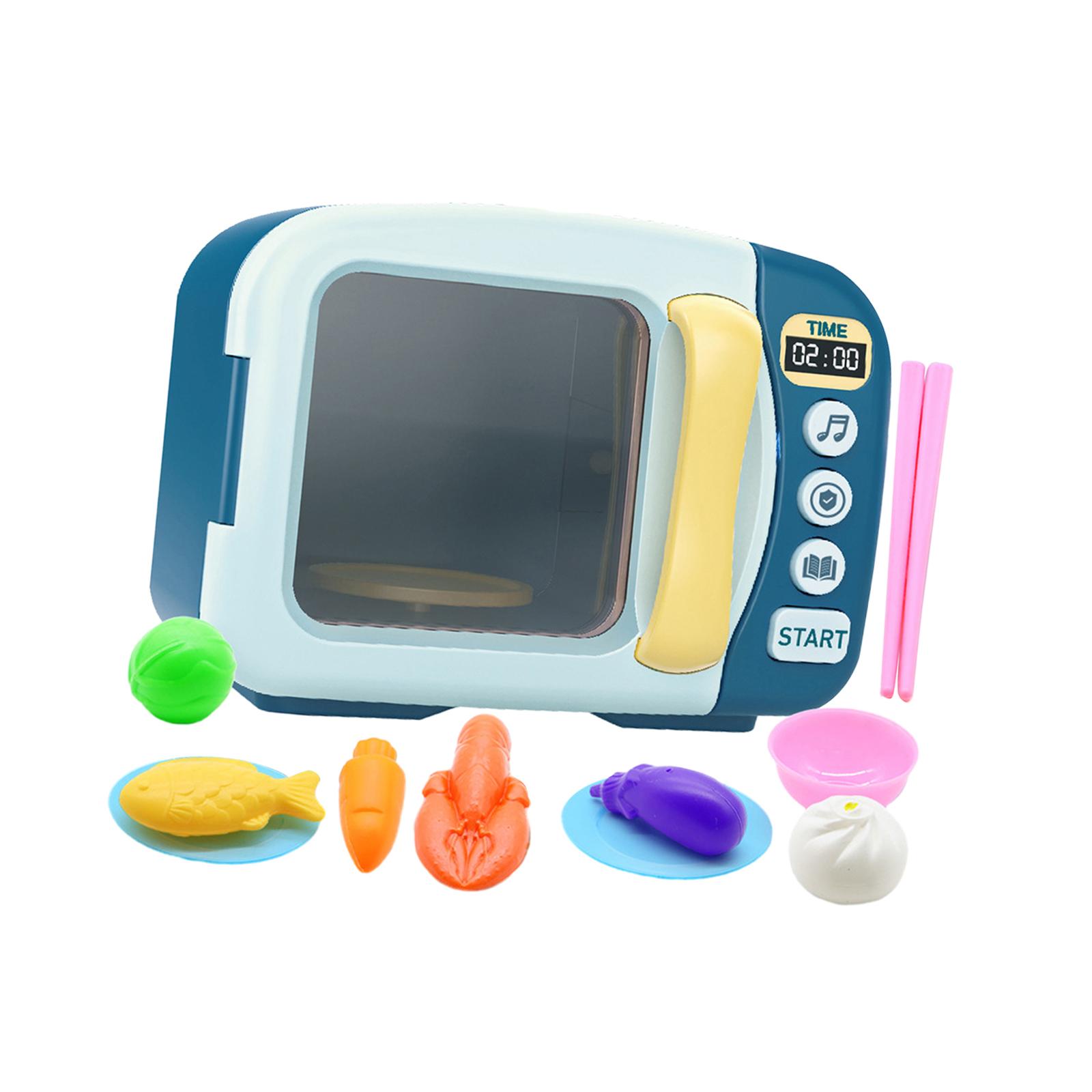 Bothyi - Juguetes De Horno De Microondas Para Niños Con Luces Y Sonidos Para Niñas, Niños, Niños, Azul