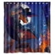 thumbnail image 1 of Cortina de ducha con diseño de pato Darkwing, juego de cortinas de baño con ganchos, tamaño 60 x 72 pulgadas, 1 of 3