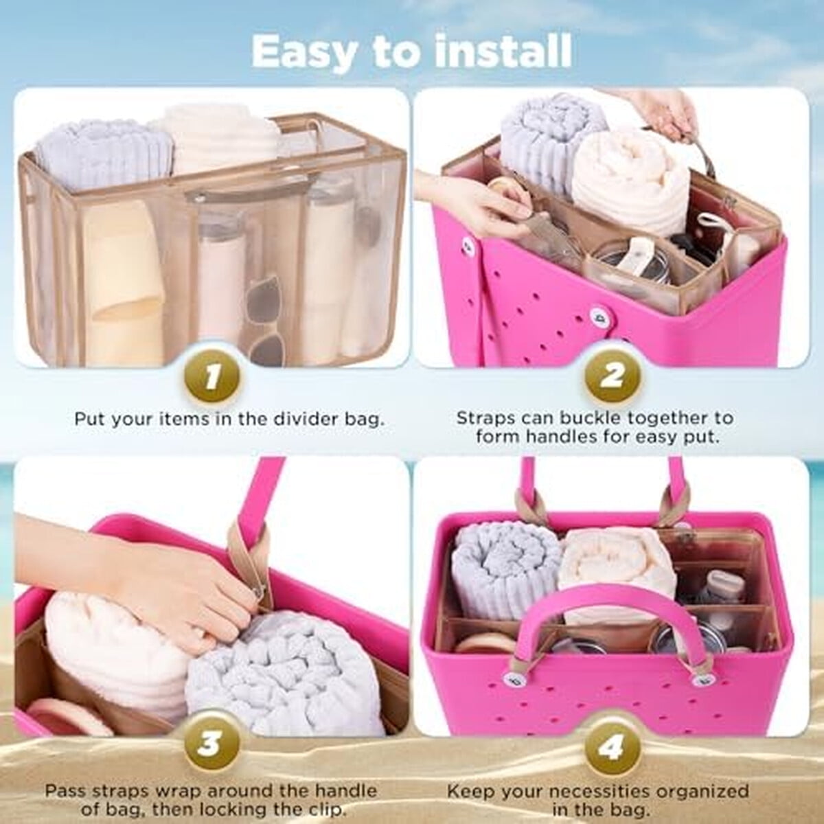 Organizador Outxe Para Bolso Bogg Bag X Large 18x12.2x8.3cm Malla