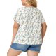 thumbnail image 3 of Agnes Orinda Blusas Casuales de Manga Corta con Tapeta Floral para Mujer de Talla Grande Peplum 6X Blanco, 3 of 8